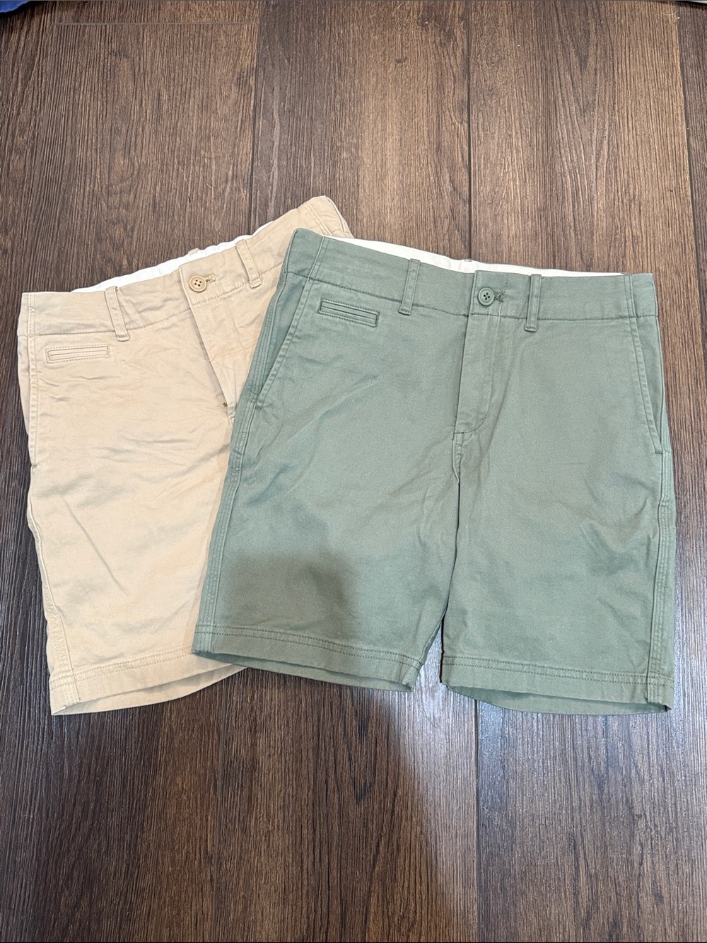Crewcuts Boys' Khaki and Olive Flat-Front Cotton Shorts, size 12
